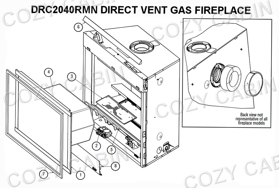 DIRECT VENT GAS FIREPLACE (DRC2040RMN) #DRC2040RMN